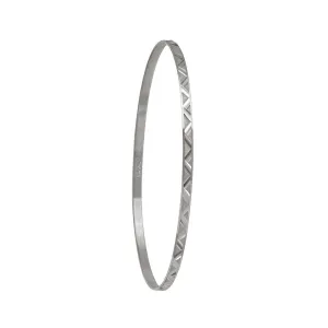 10K Gold (2mm) Diamond Cut Slip On Bangle