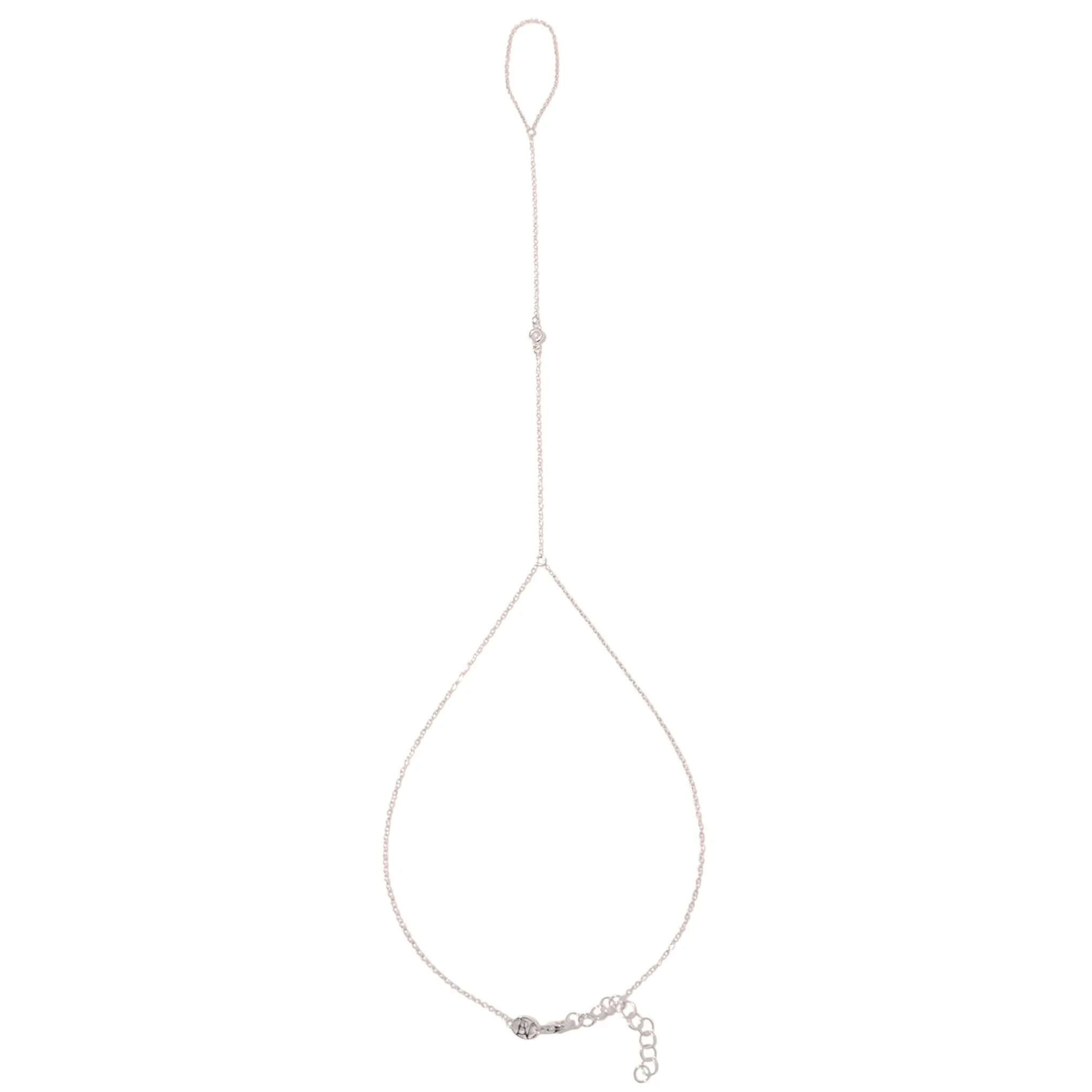 14K Gold Single Diamond Foot Lariat Ankle Bracelet