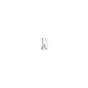 14k White Gold Completed Fancy Moissanite Chain Slide