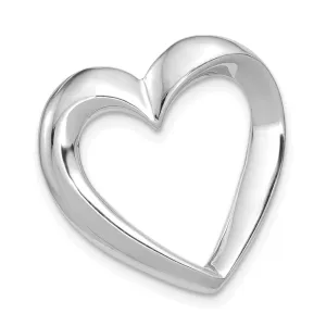 14K White Gold  Heart Slide
