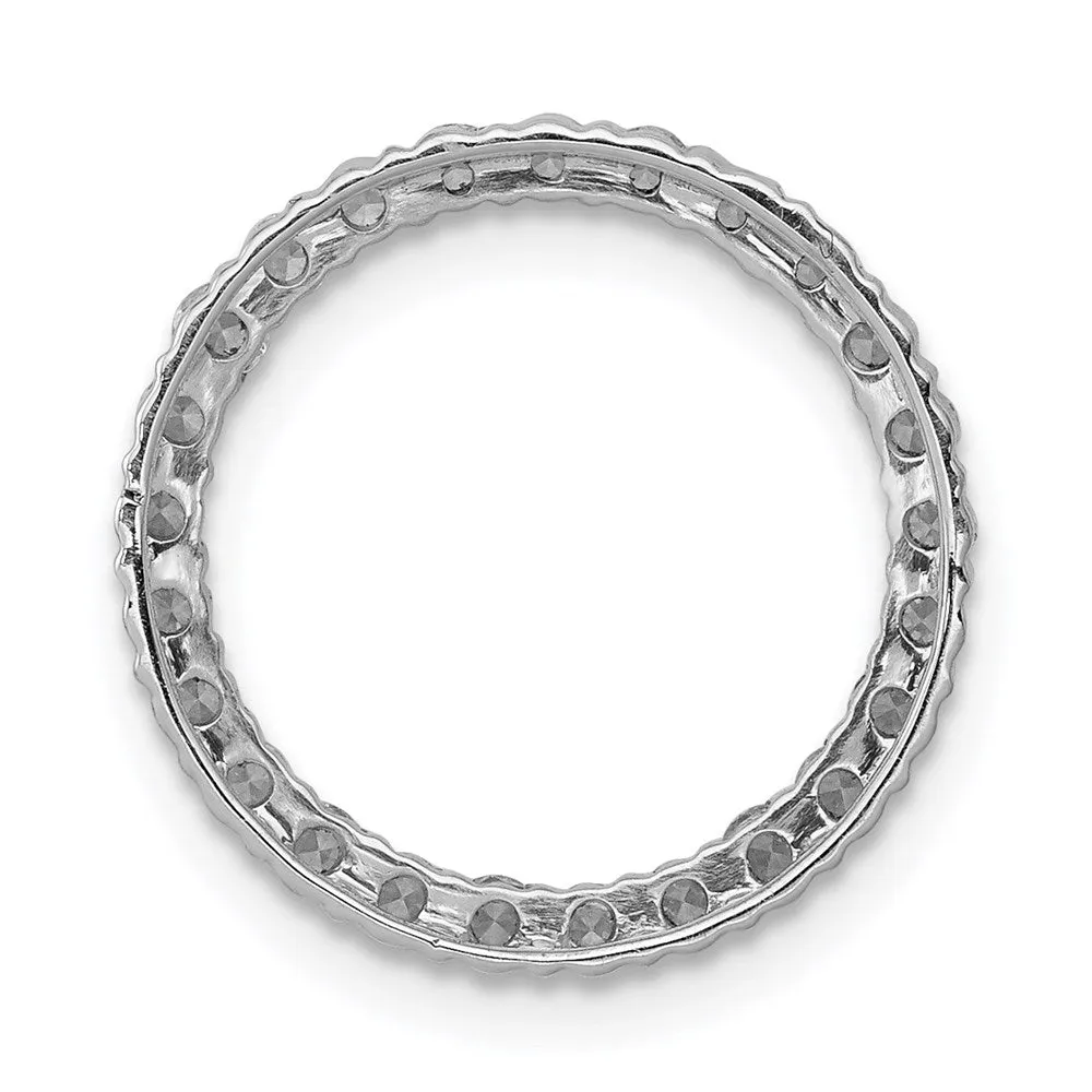 14kw Lab Grown Diamond SI1/SI2, G H I, Circle Pendant