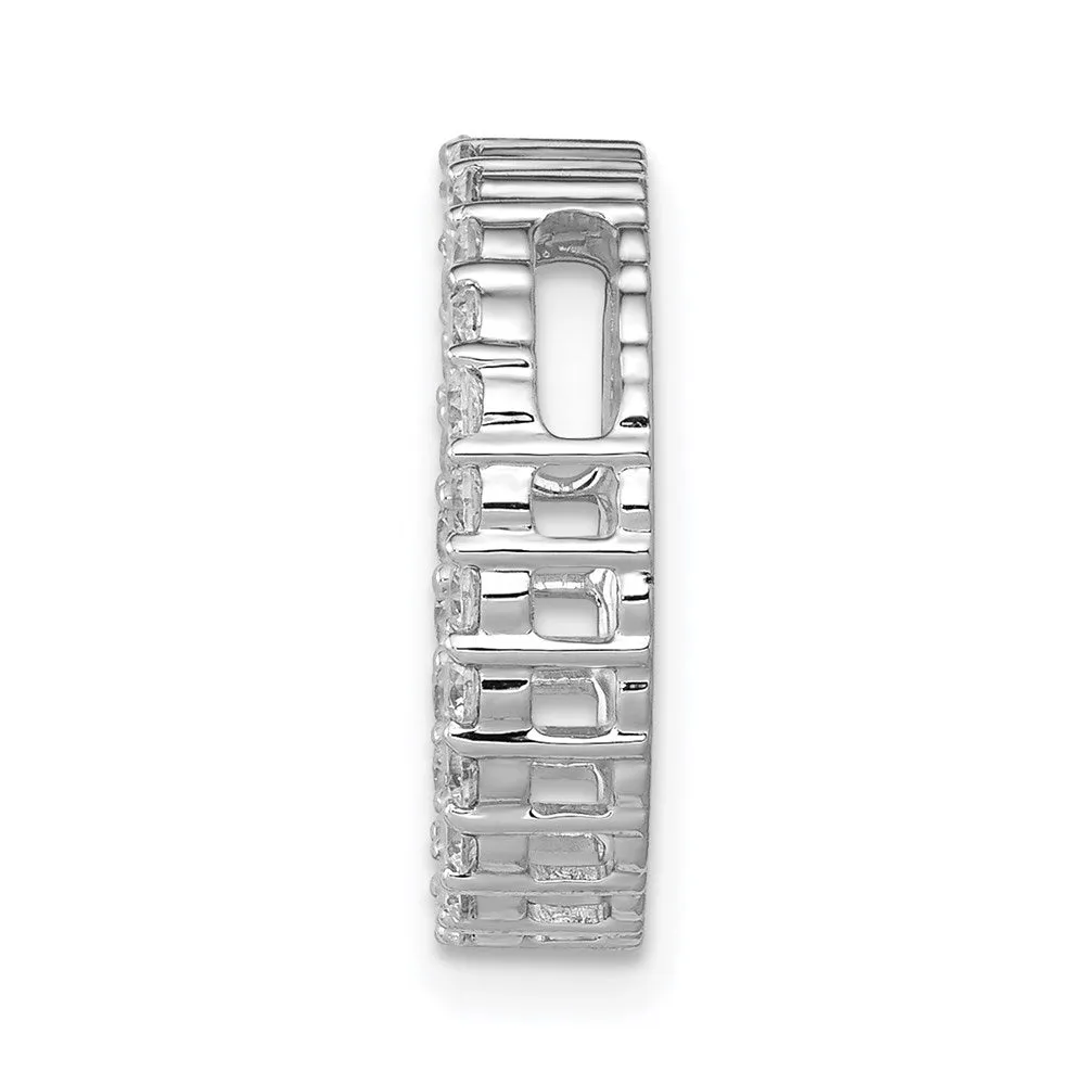 14kw Lab Grown Diamond SI1/SI2, G H I, Circle Pendant