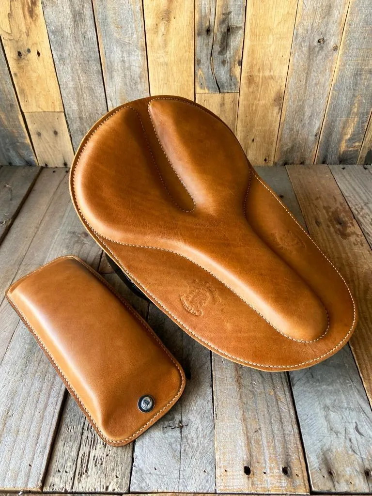 2018-2025 Harley Softail Tan Board Track Spring Seat Mounting Kit Passenger Pad