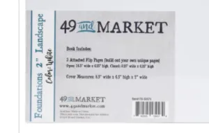 49 And Market Foundations White 2" LANDSCAPE Album 6.5L"X8.5W" {F421}
