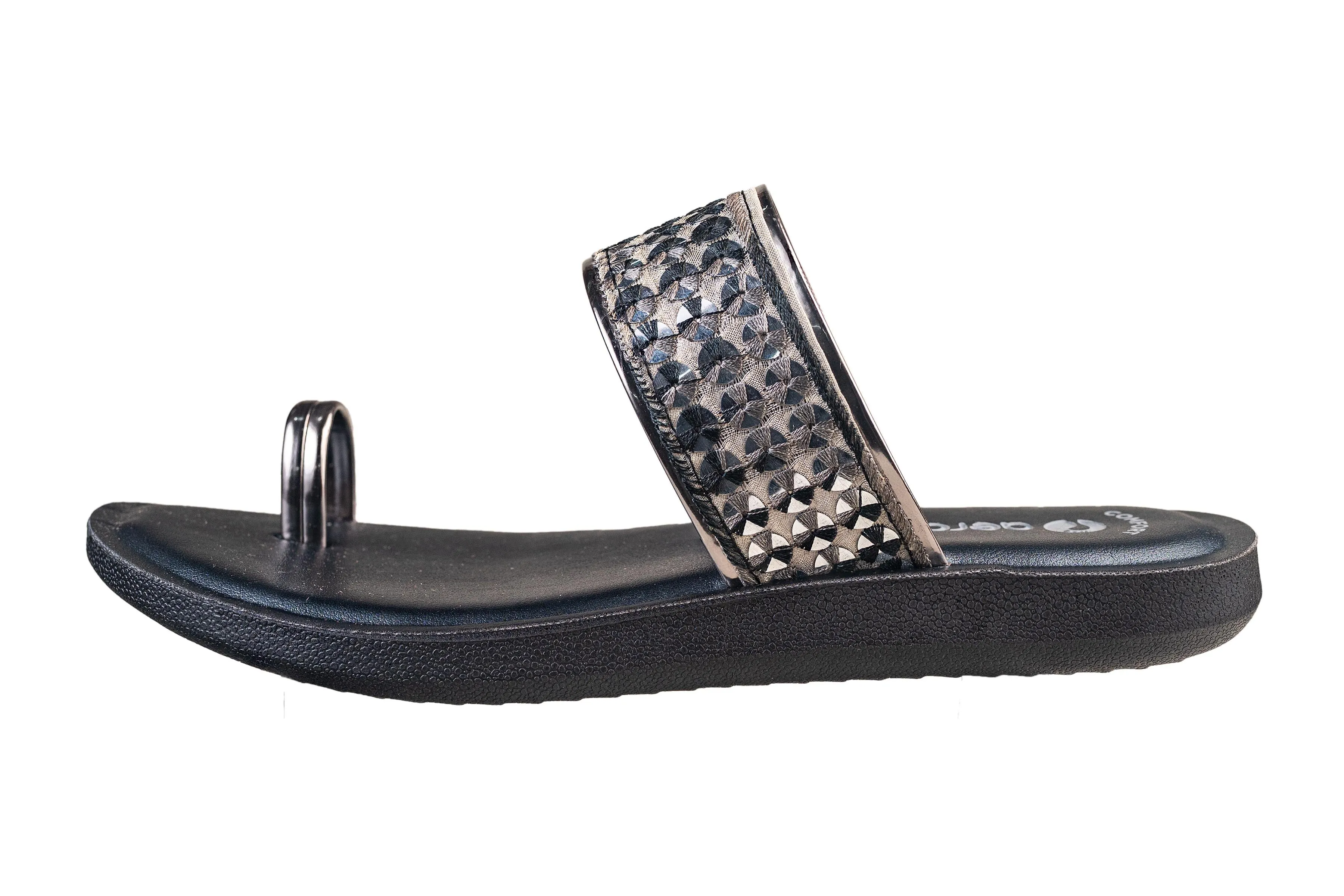 Aeroblu Ladies Gun Metal Chappal PU (Cs Pu C 061 V1)