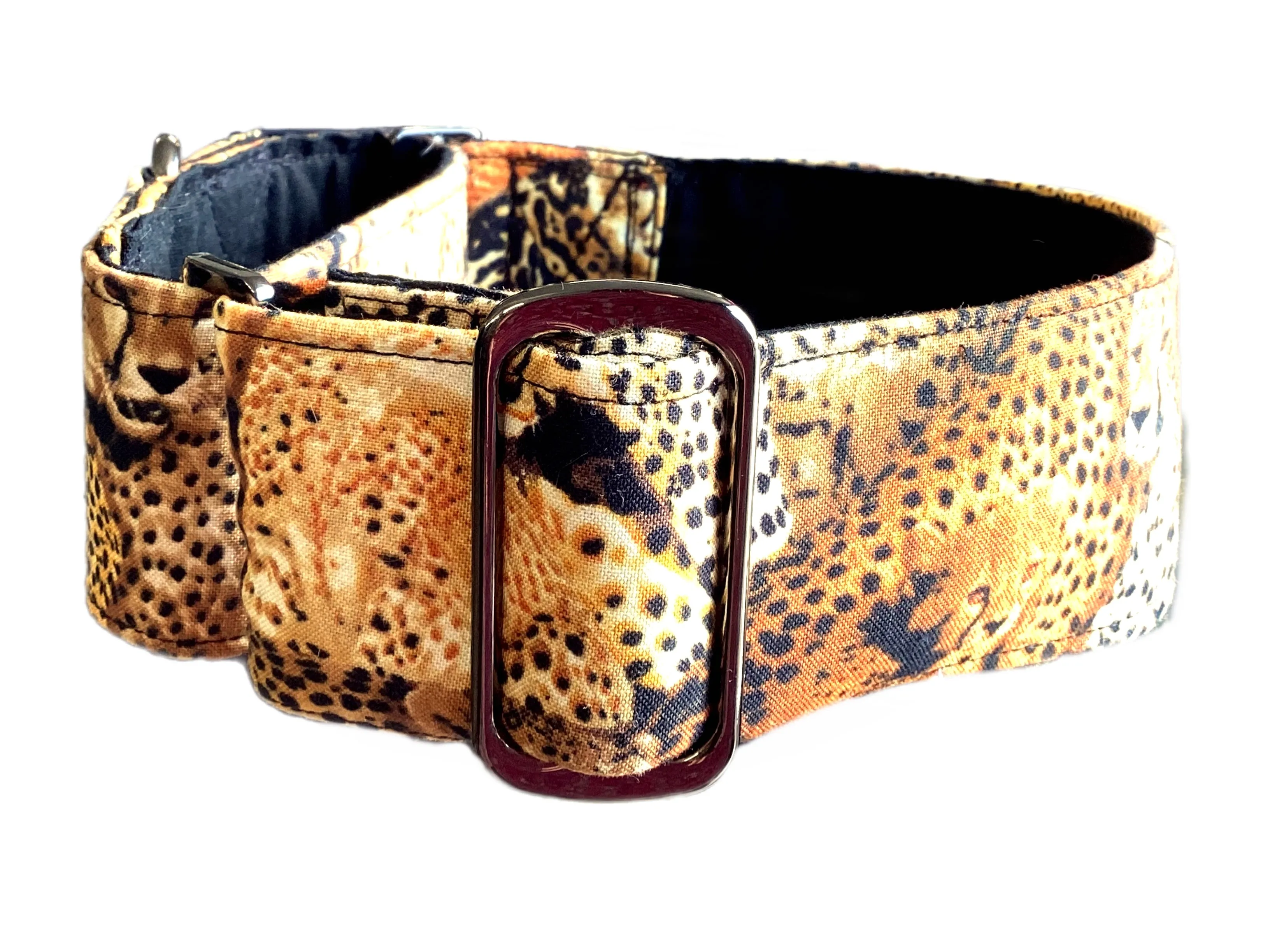 Africana Greyhound Martingale collar cotton covered 50mm width