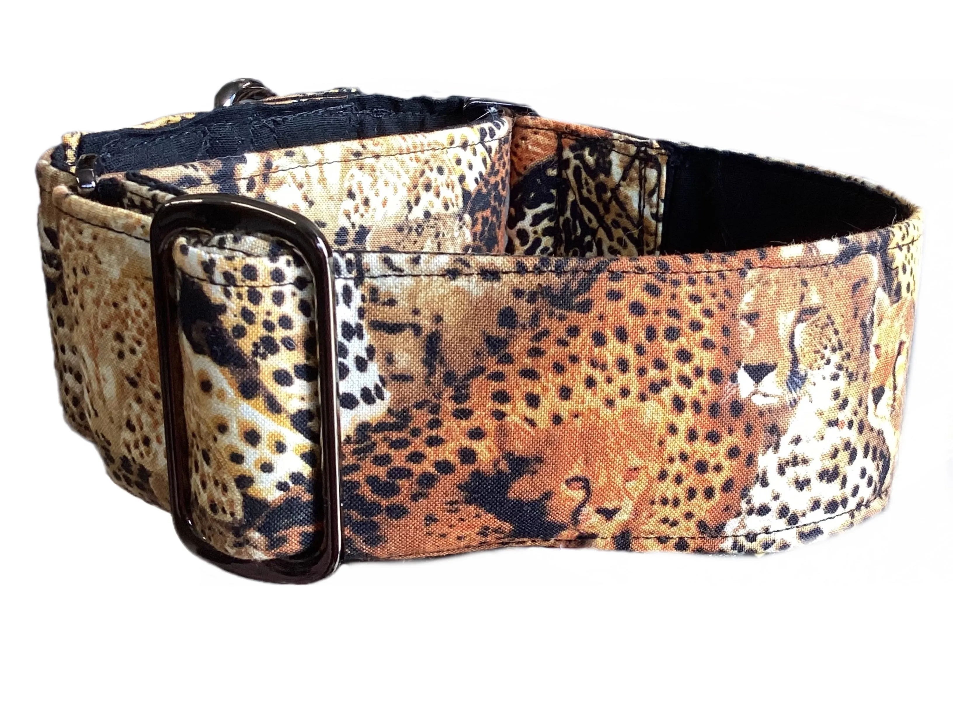 Africana Greyhound Martingale collar cotton covered 50mm width