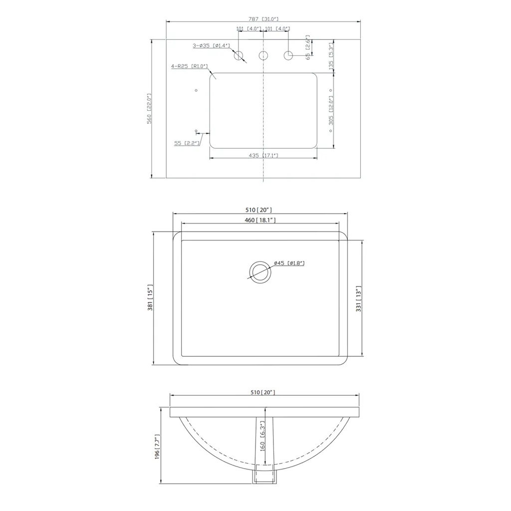 Allie 4 Drawers Bathroom Vanity with Carrara Sink - Floor Mount - 30" Wood/White/Matte Gold