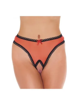 Amorable - Slipje Met Open Kruis - Rood