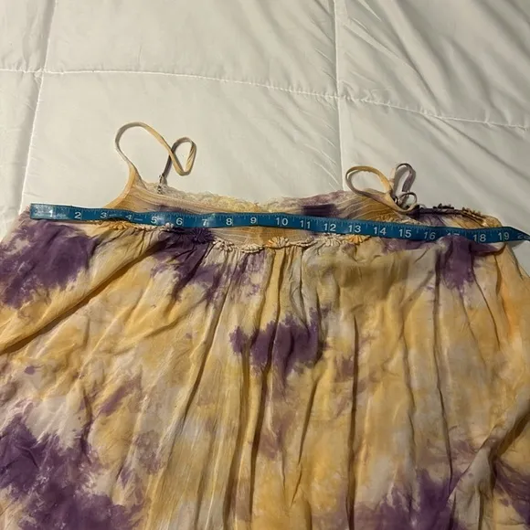 Anthropologie Tie-Dye Mini Tunic Dress Slip Dress Bohemian Festival Ballet core
