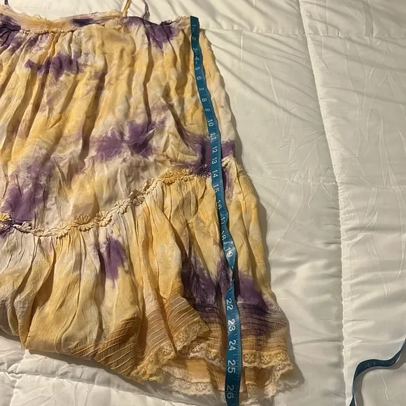 Anthropologie Tie-Dye Mini Tunic Dress Slip Dress Bohemian Festival Ballet core