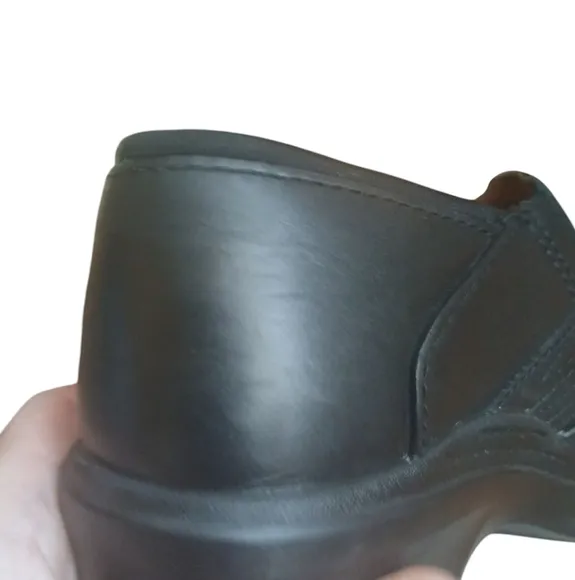 ARIAT Black Leather Safety Clog Womens Slip-On Steel Toe Work Shoe Size 6.5