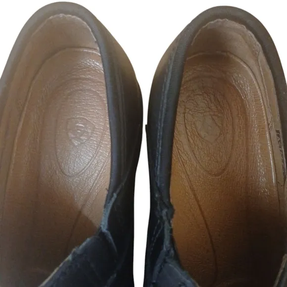 ARIAT Black Leather Safety Clog Womens Slip-On Steel Toe Work Shoe Size 6.5