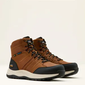 Ariat Men's Outpace Shift 6" SD Comp Toe WP Work Boot- Brown- 10060891