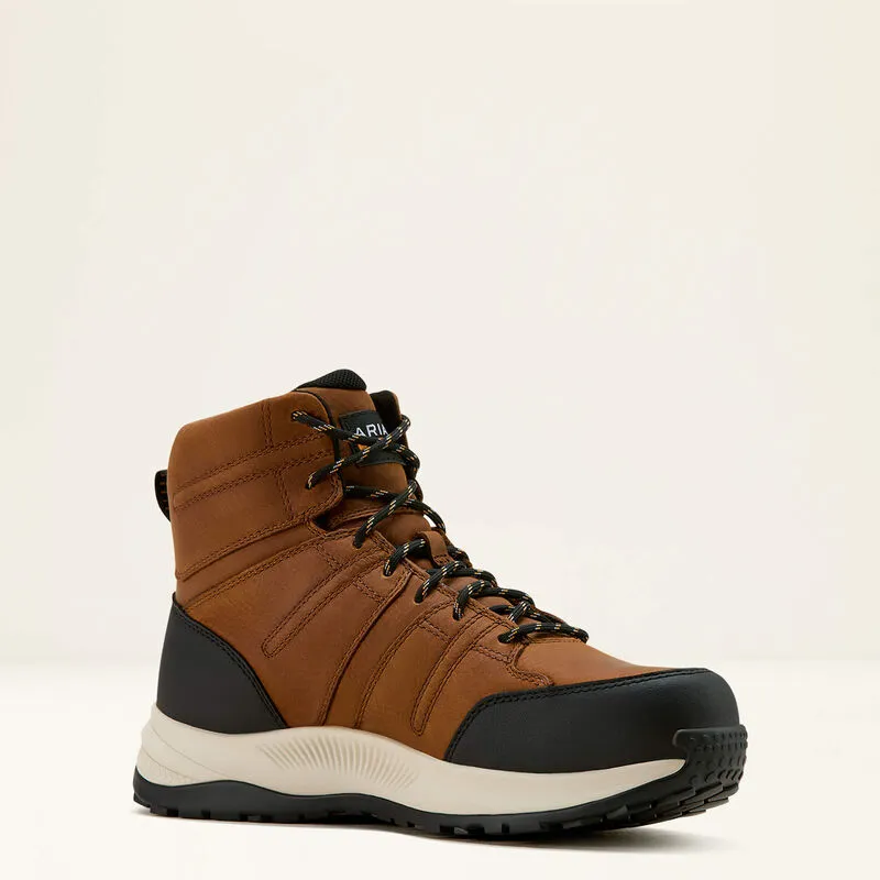 Ariat Men's Outpace Shift 6" SD Comp Toe WP Work Boot- Brown- 10060891
