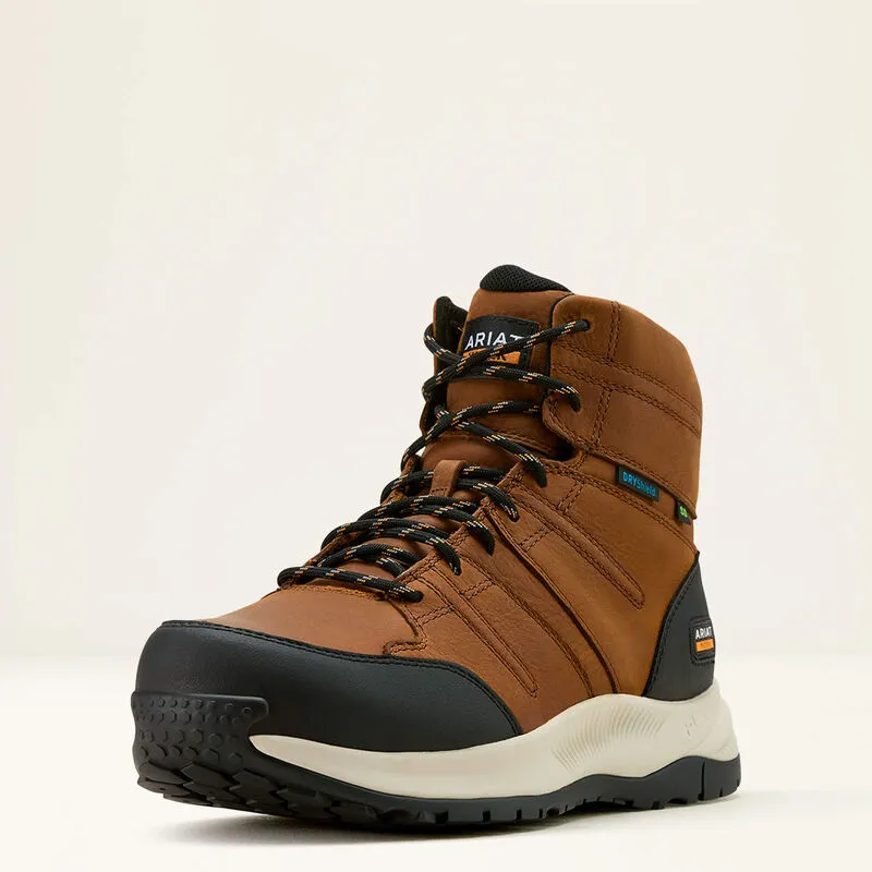 Ariat Men's Outpace Shift 6" SD Comp Toe WP Work Boot- Brown- 10060891