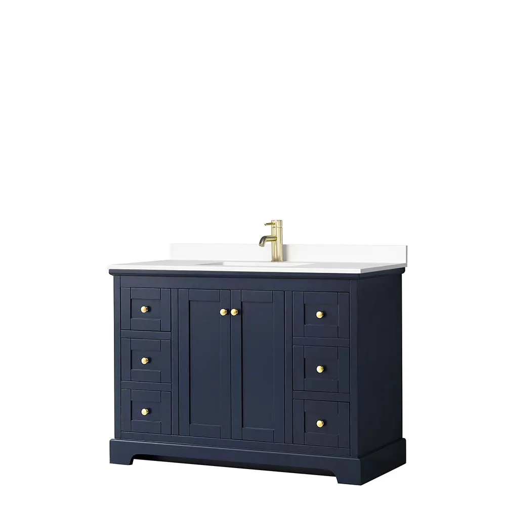 Avery 48 Inch Single Bathroom Vanity in Dark Blue
