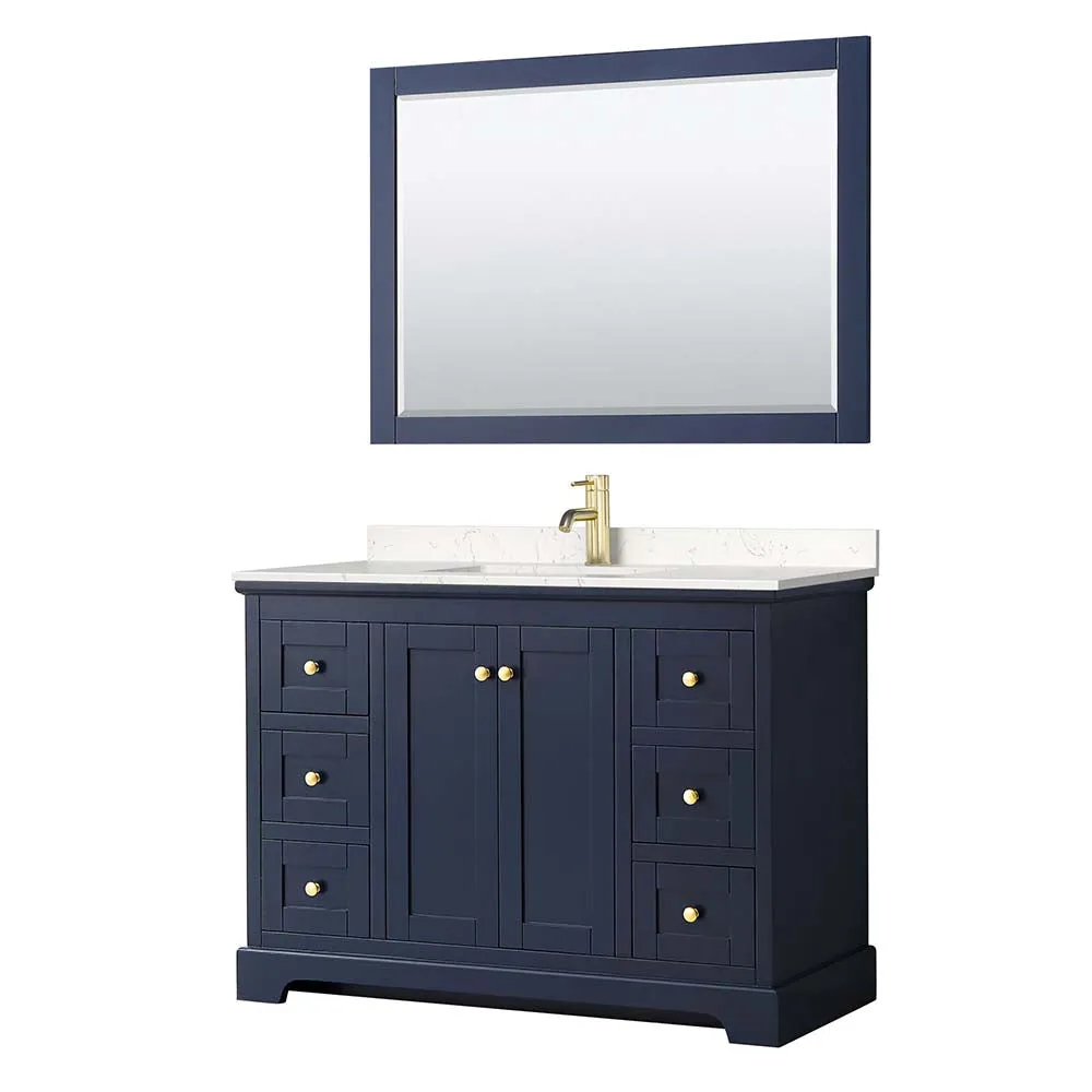 Avery 48 Inch Single Bathroom Vanity in Dark Blue