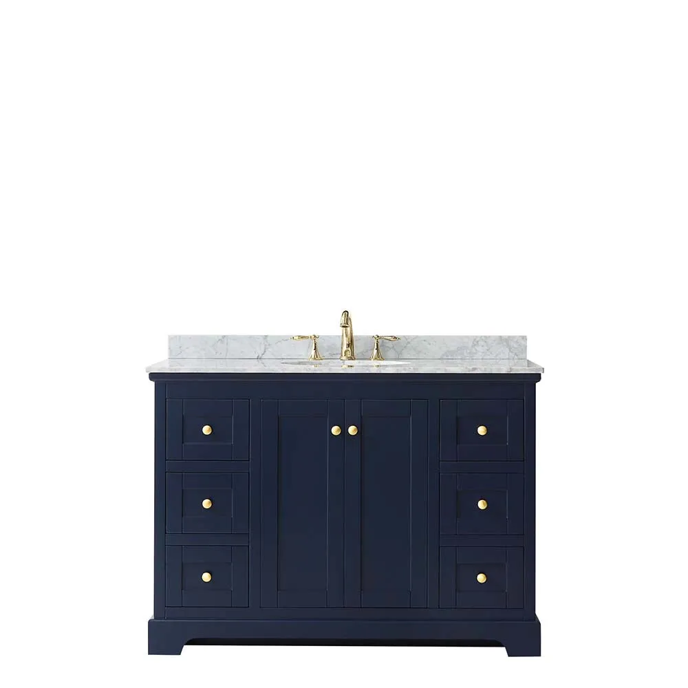 Avery 48 Inch Single Bathroom Vanity in Dark Blue