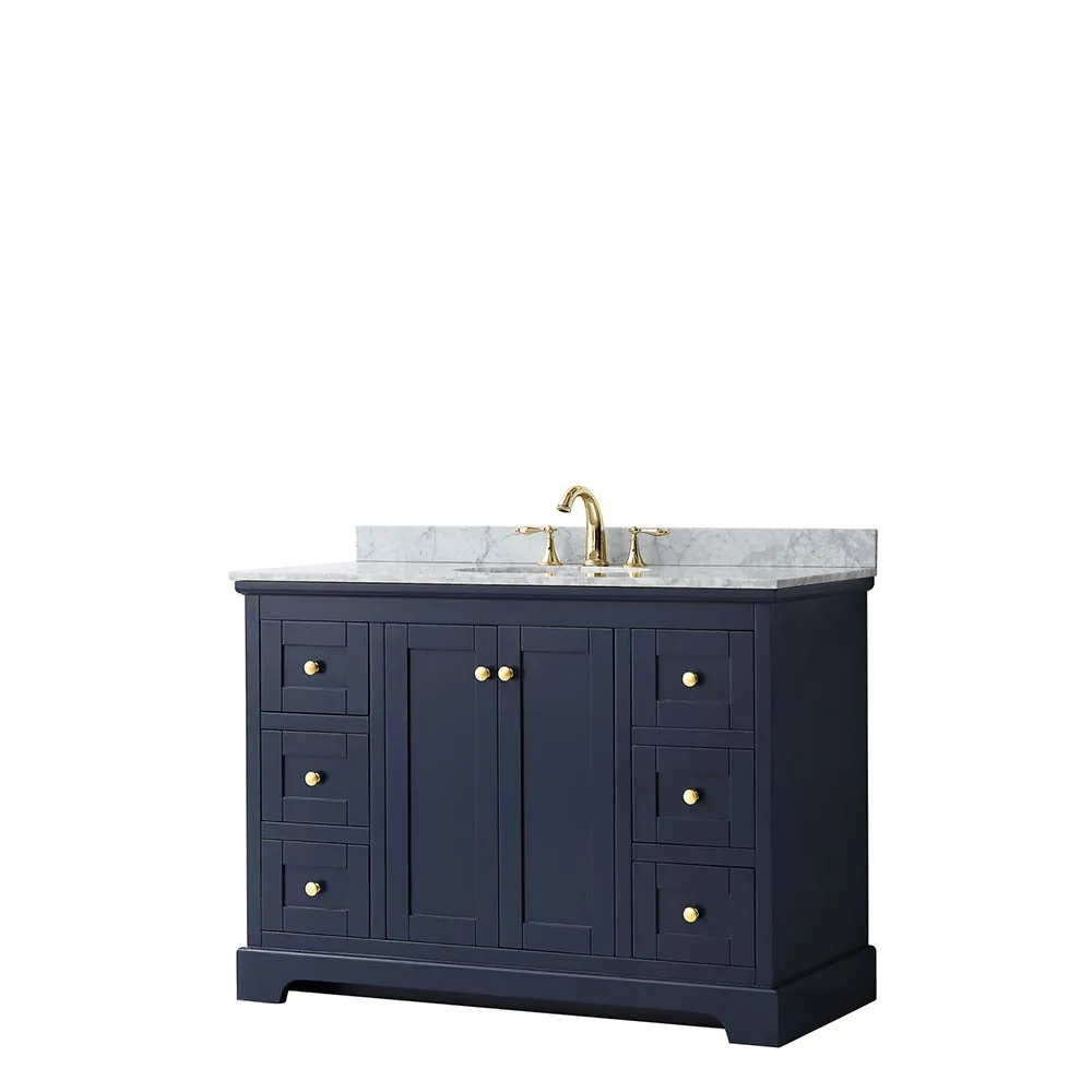 Avery 48 Inch Single Bathroom Vanity in Dark Blue