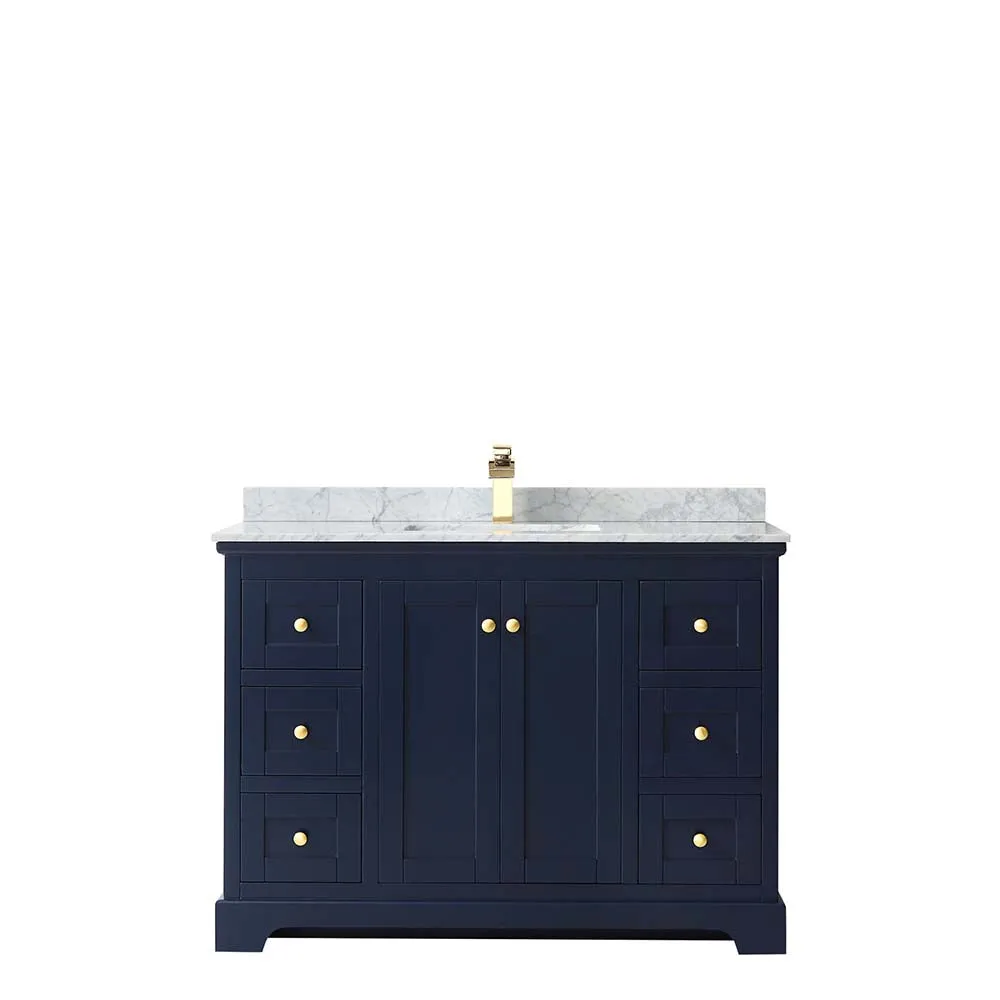 Avery 48 Inch Single Bathroom Vanity in Dark Blue