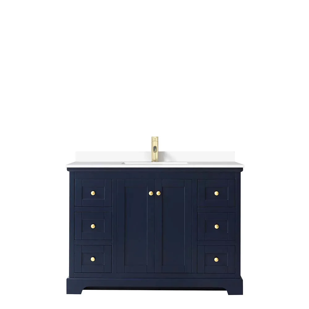 Avery 48 Inch Single Bathroom Vanity in Dark Blue