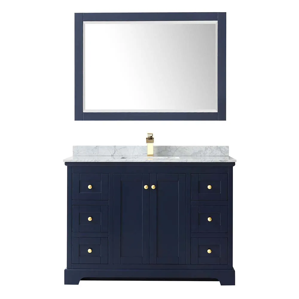Avery 48 Inch Single Bathroom Vanity in Dark Blue