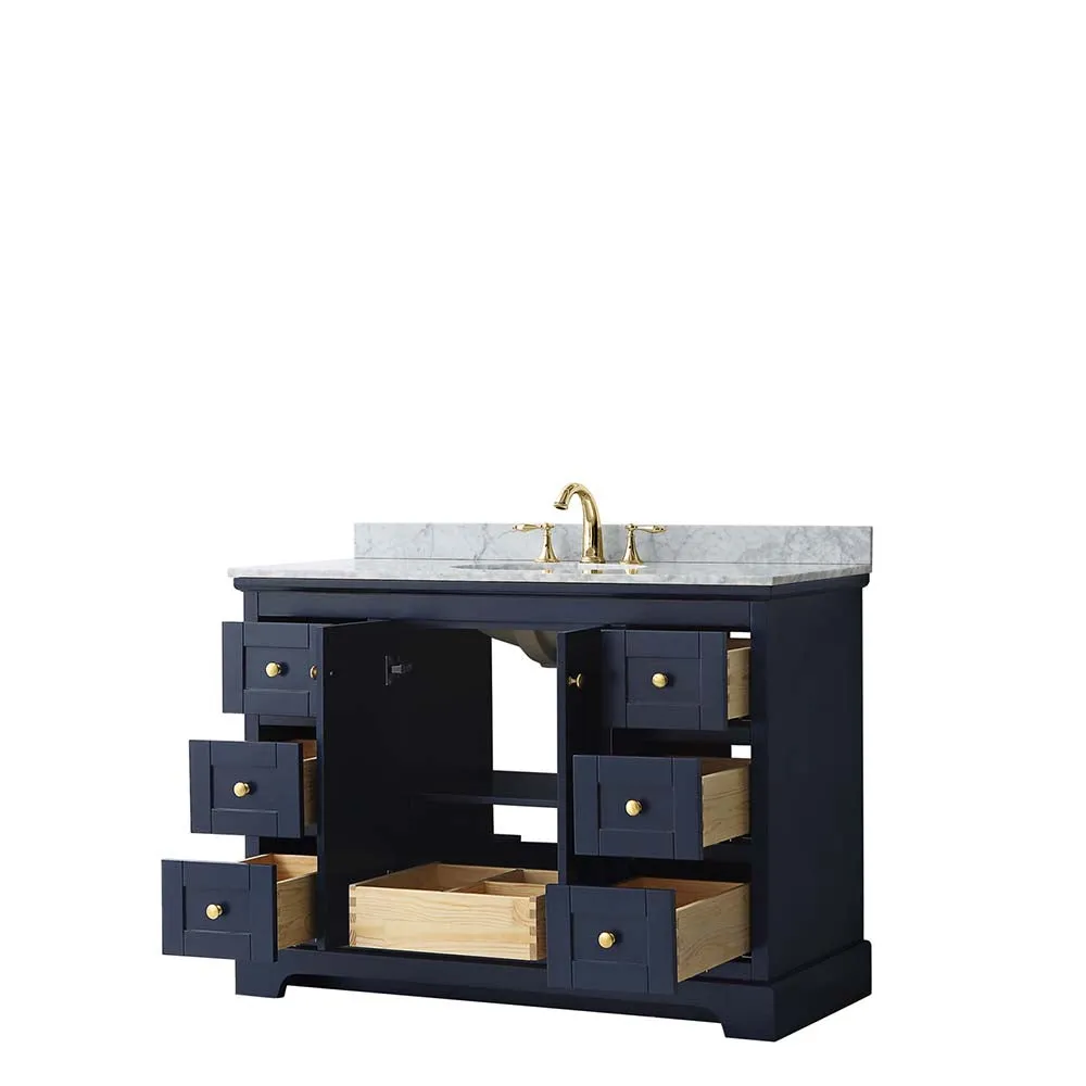 Avery 48 Inch Single Bathroom Vanity in Dark Blue