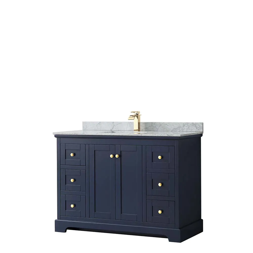 Avery 48 Inch Single Bathroom Vanity in Dark Blue