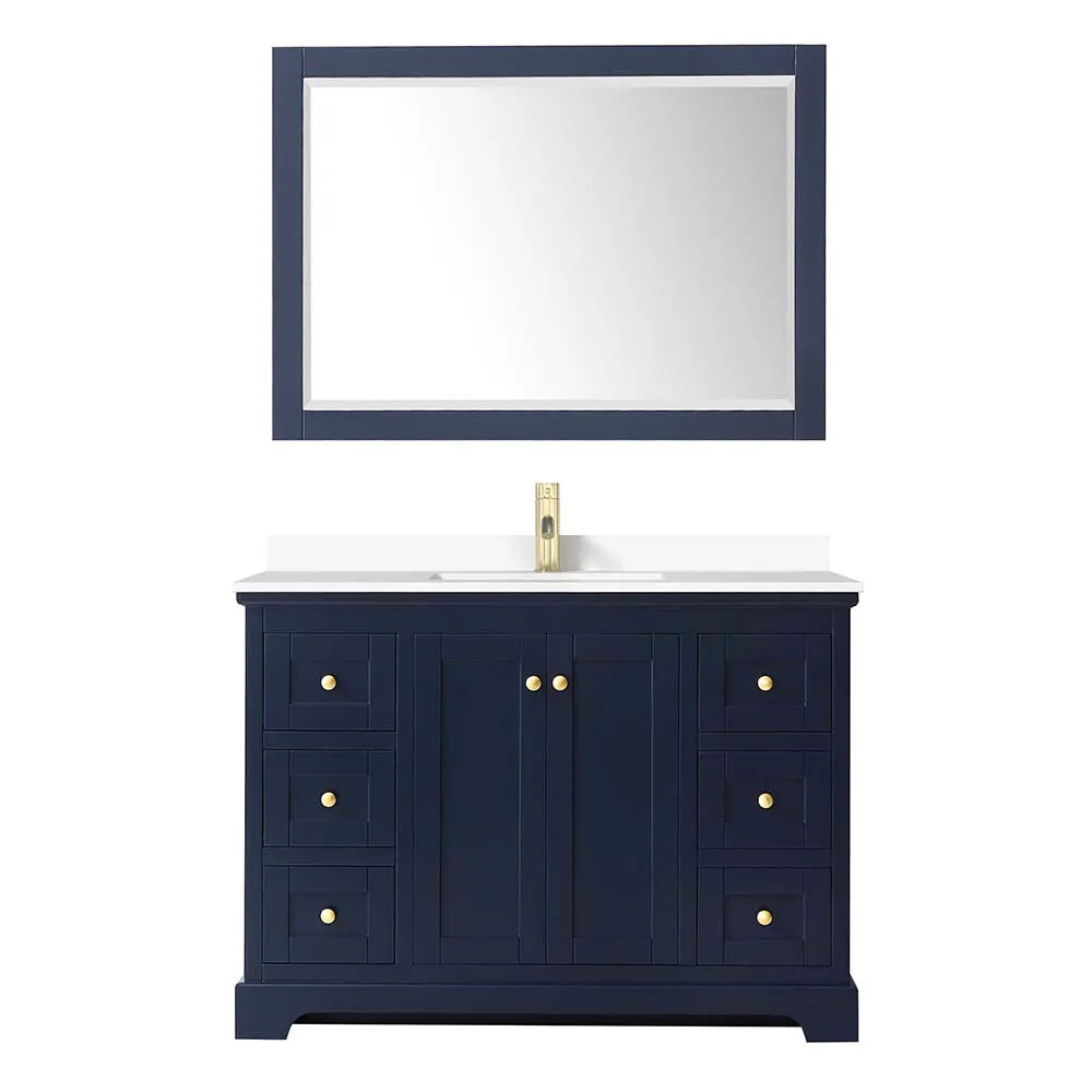 Avery 48 Inch Single Bathroom Vanity in Dark Blue