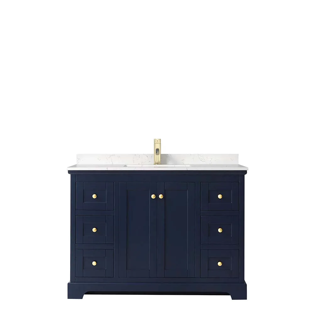 Avery 48 Inch Single Bathroom Vanity in Dark Blue