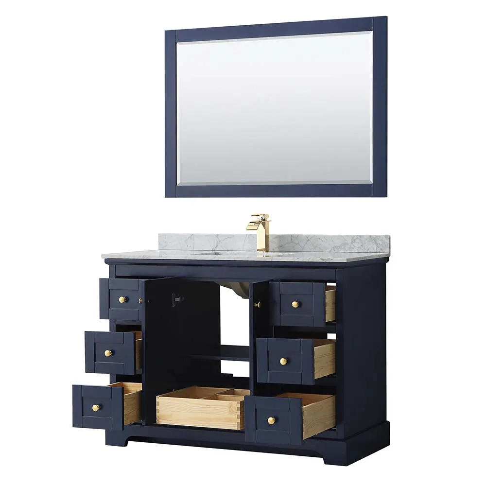 Avery 48 Inch Single Bathroom Vanity in Dark Blue