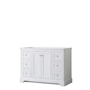 Avery 48 Inch Single Bathroom Vanity in White - Polished Chrome Trim