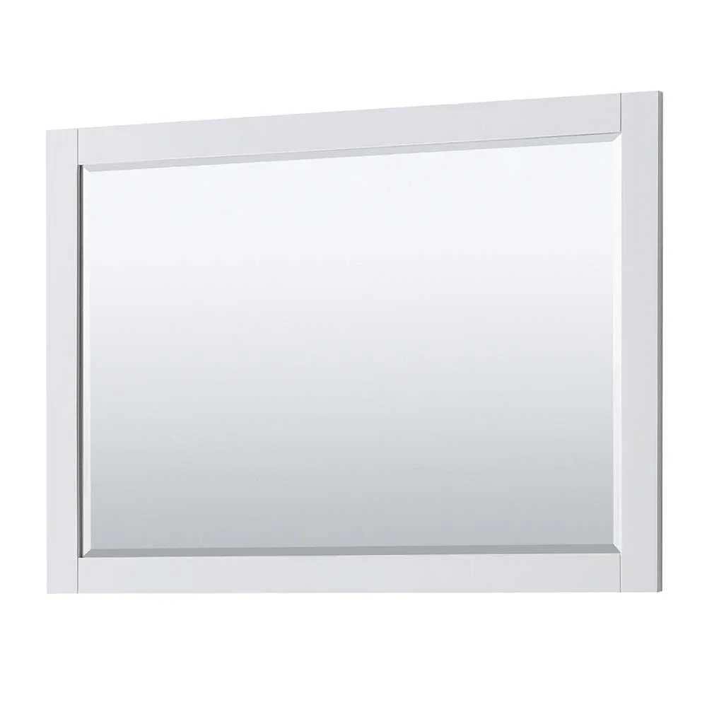 Avery 48 Inch Single Bathroom Vanity in White - Polished Chrome Trim