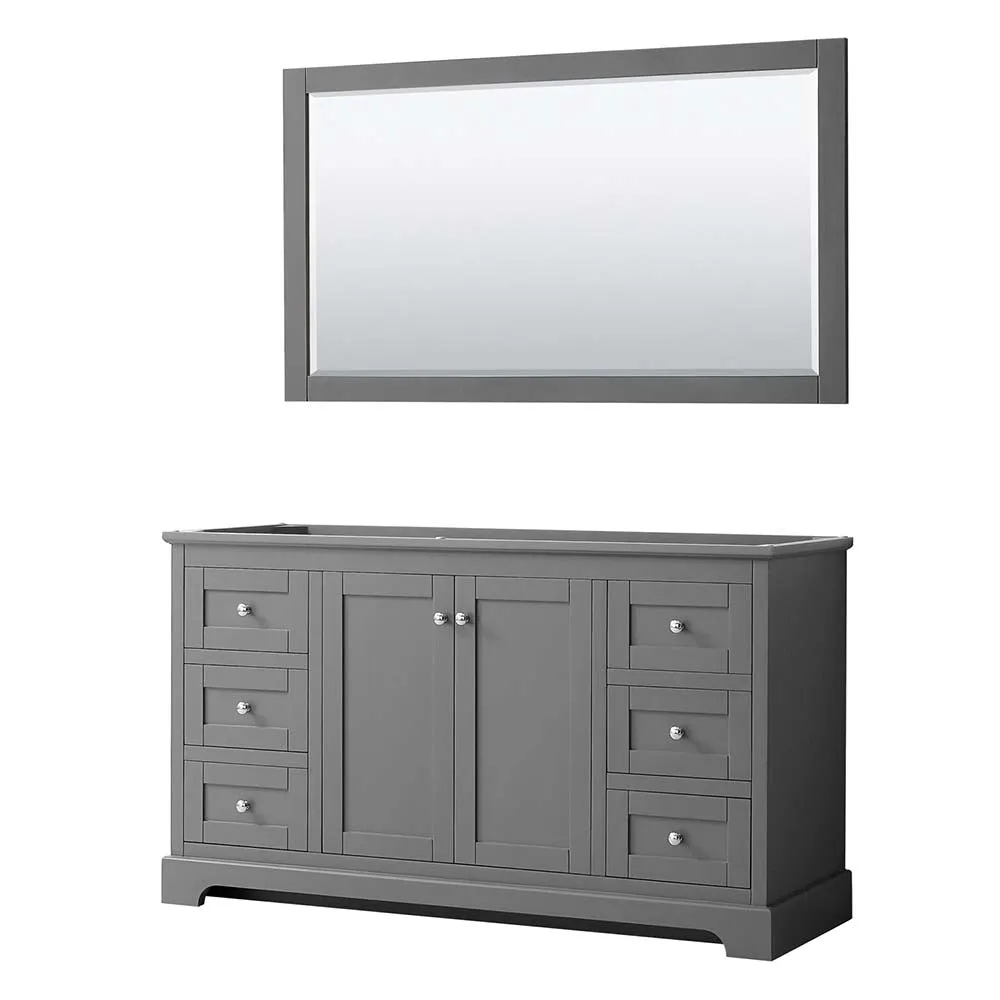 Avery 60 Inch Single Bathroom Vanity in Dark Gray