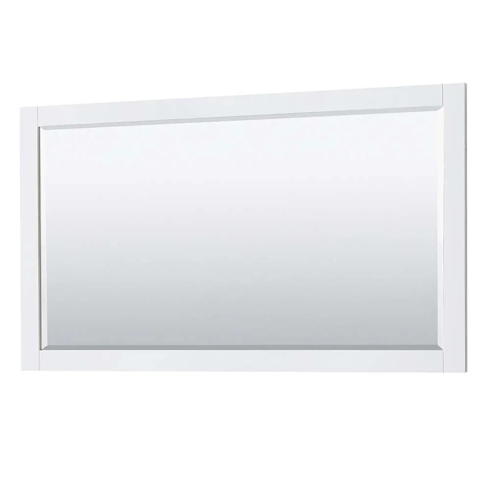 Avery 60 Inch Single Bathroom Vanity in White - Brushed Gold Trim