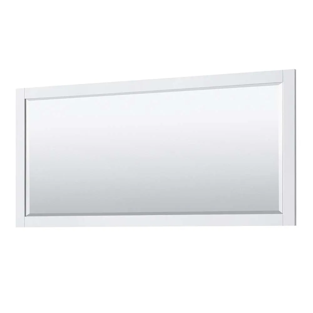 Avery 80 Inch Double Bathroom Vanity in White - Brushed Gold Trim