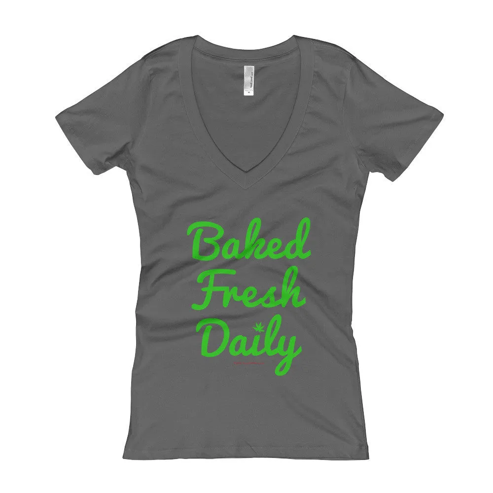 Baked Fresh Daily Fitted V-Neck T-Shirt