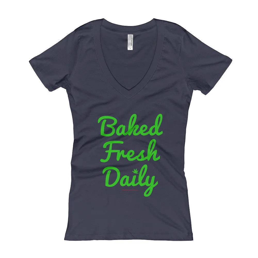 Baked Fresh Daily Fitted V-Neck T-Shirt