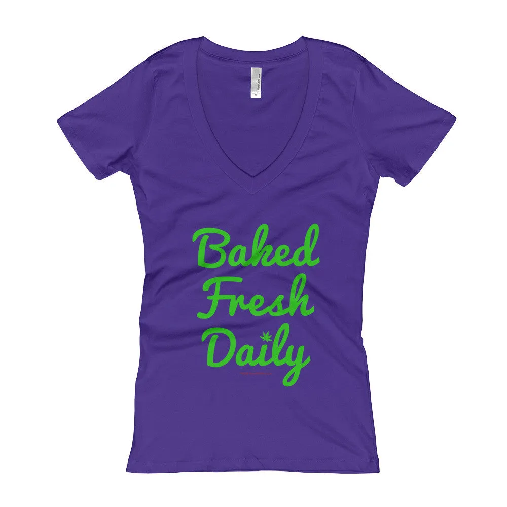 Baked Fresh Daily Fitted V-Neck T-Shirt