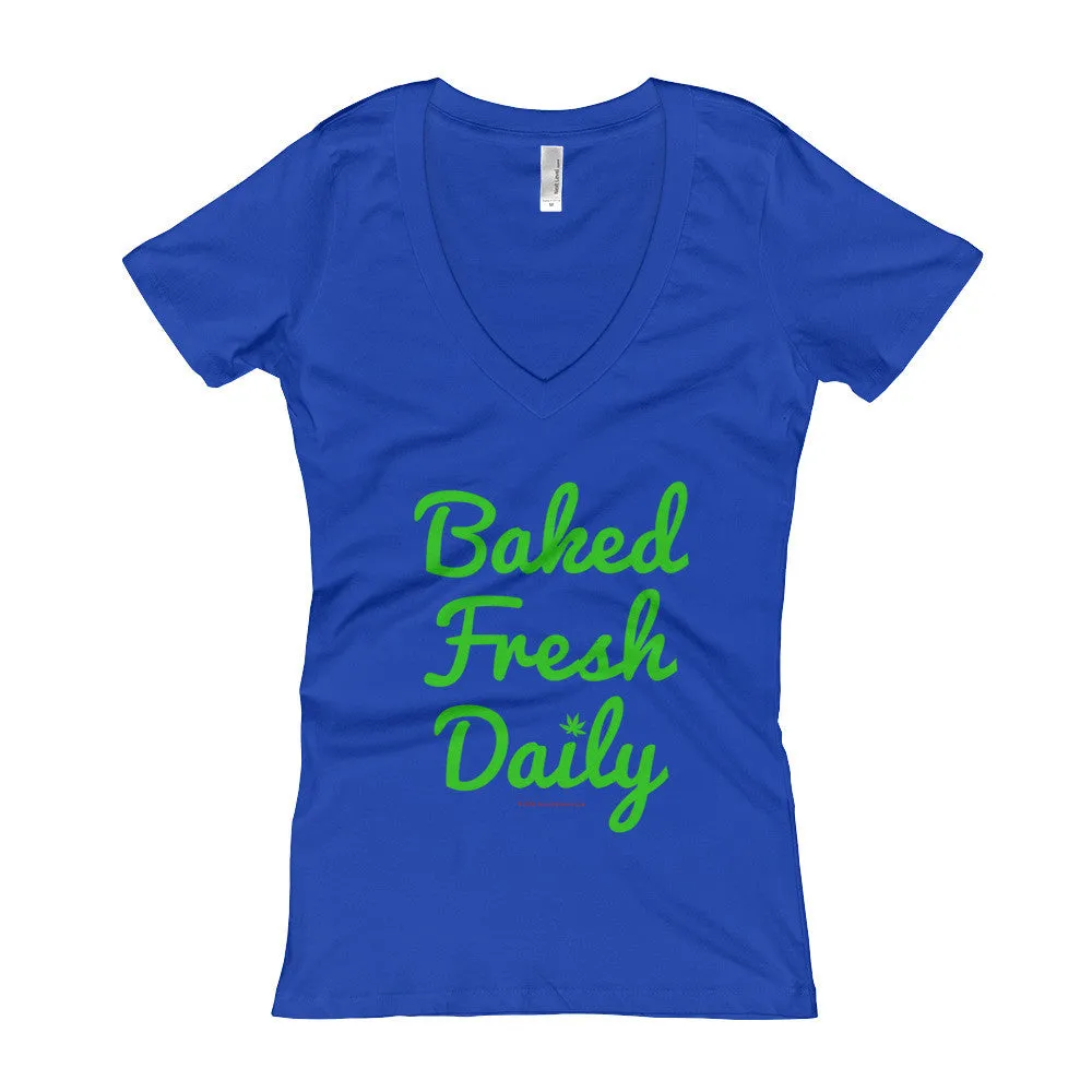 Baked Fresh Daily Fitted V-Neck T-Shirt