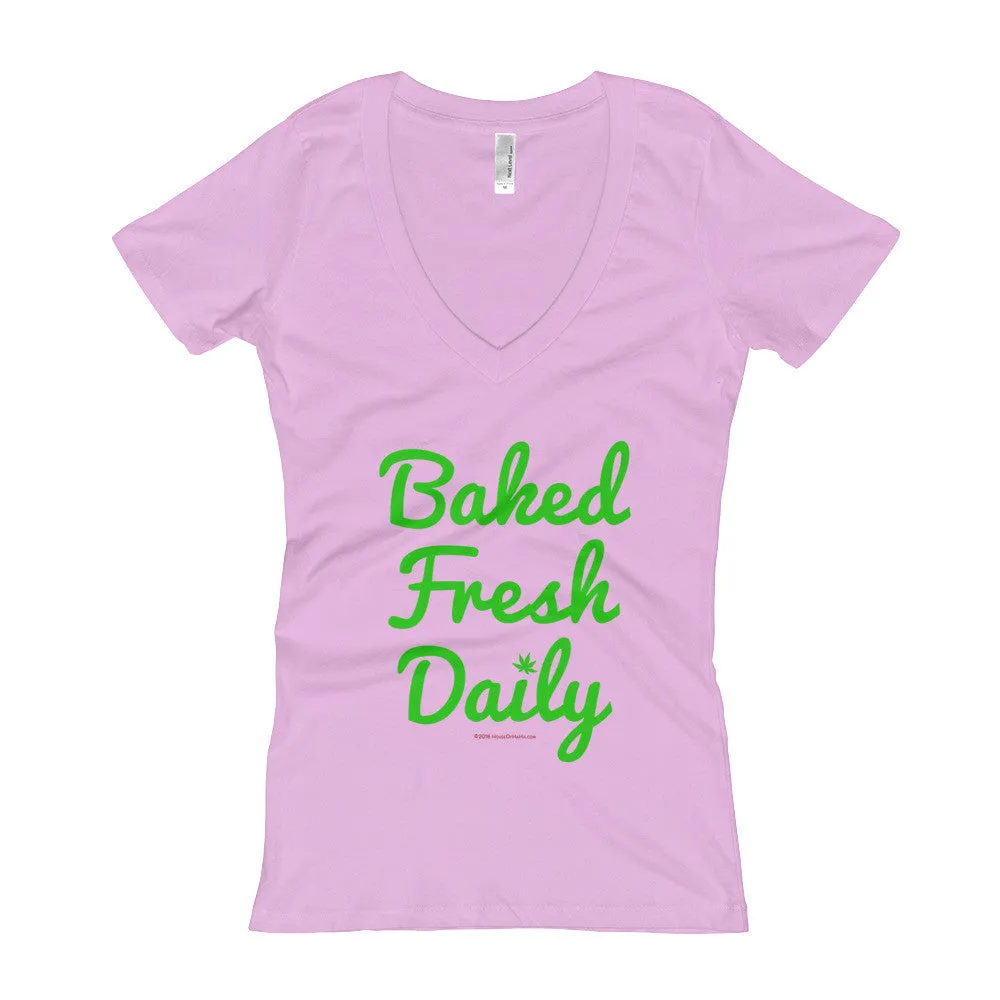 Baked Fresh Daily Fitted V-Neck T-Shirt