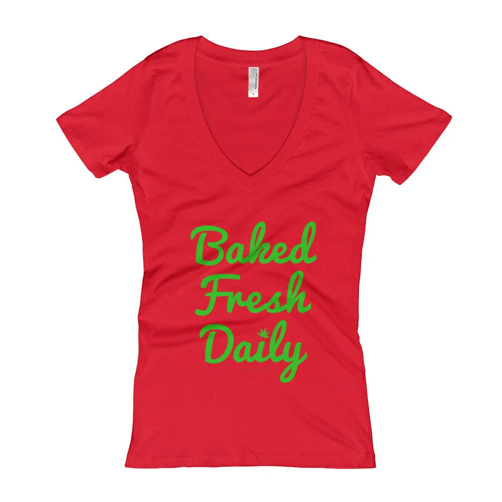 Baked Fresh Daily Fitted V-Neck T-Shirt