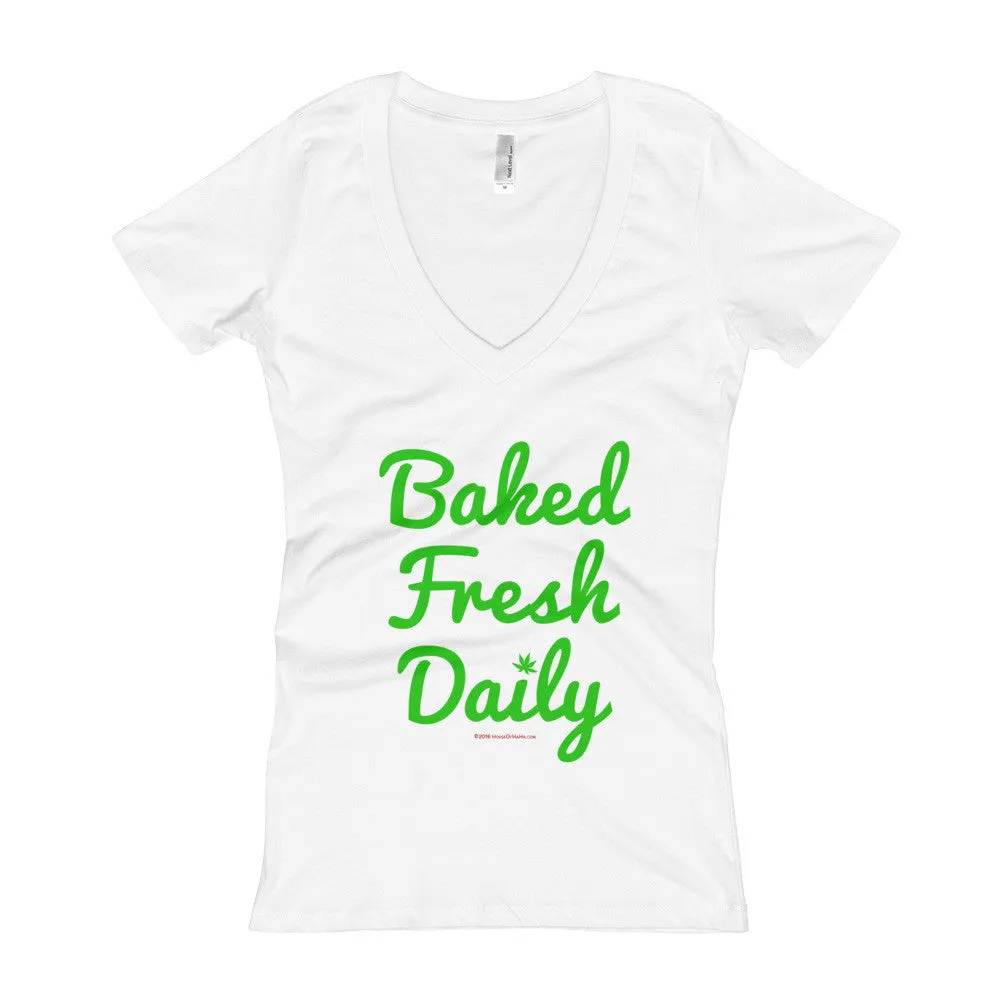 Baked Fresh Daily Fitted V-Neck T-Shirt
