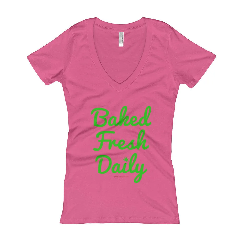 Baked Fresh Daily Fitted V-Neck T-Shirt