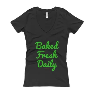 Baked Fresh Daily Fitted V-Neck T-Shirt
