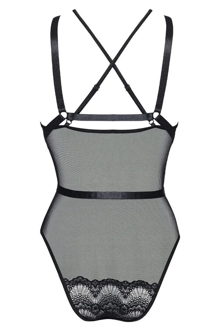 Black bodysuit with harness - Blair