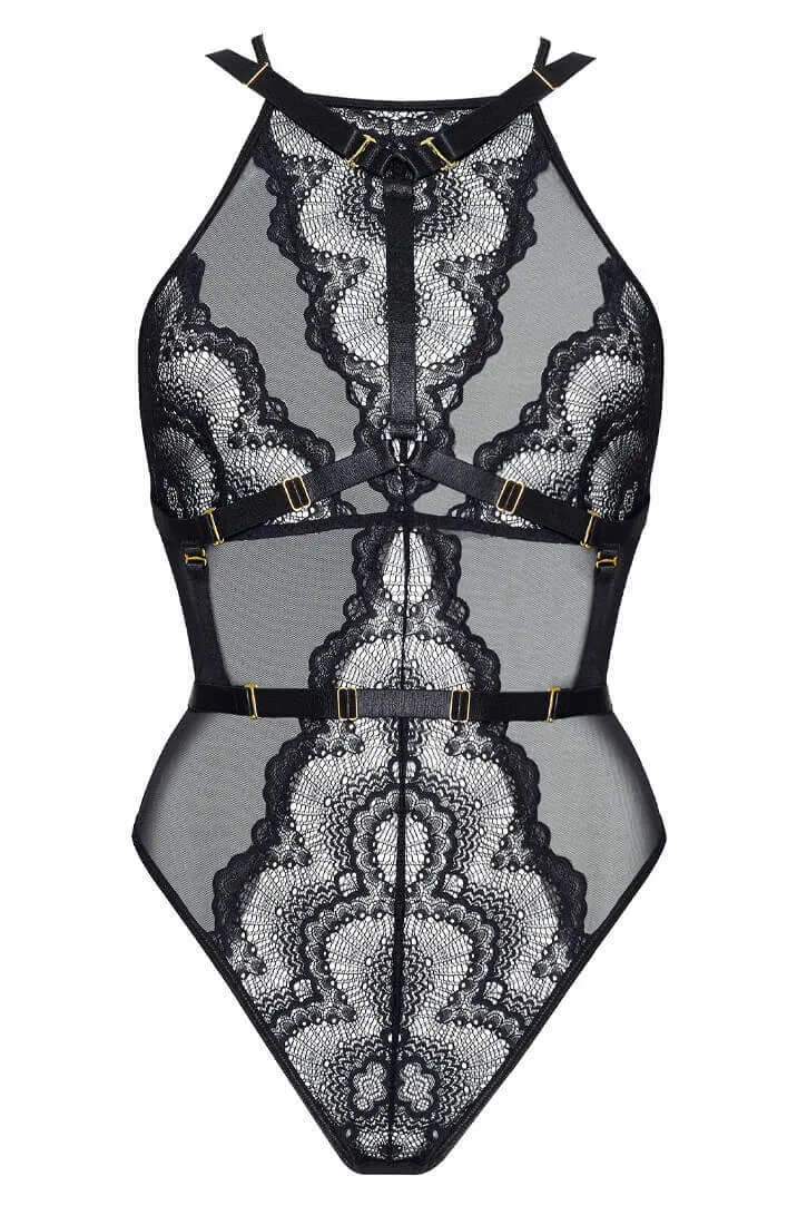 Black bodysuit with harness - Blair