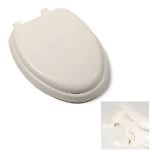 Bone Soft Padded Toilet Seat Premium Cushioned Elongated Cover Bathroom Comfort
