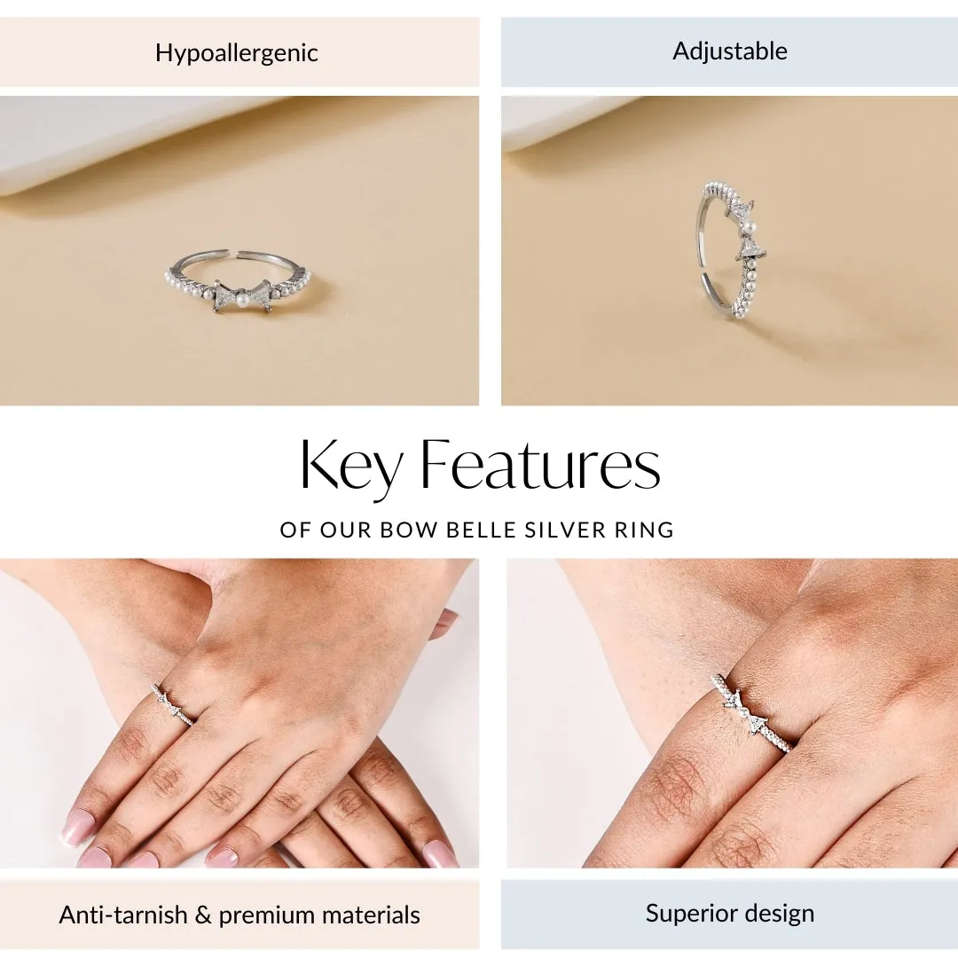 Bow Belle Silver Ring